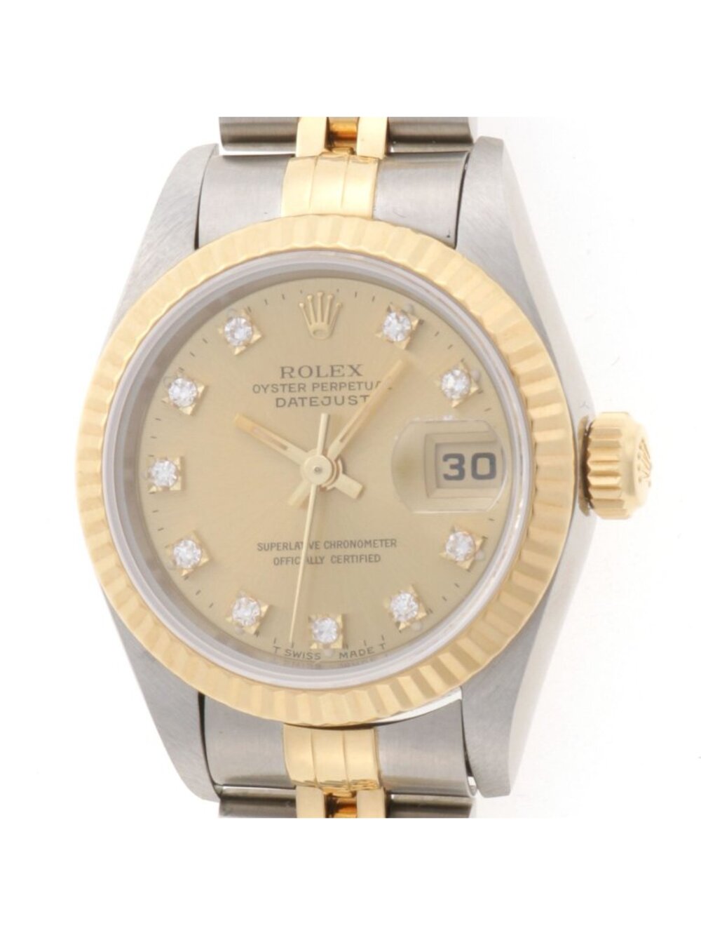 Rolex Datejust Watch Stainless Steel Champagne Vintage Automatic
